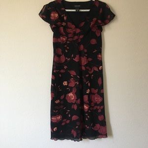 Black & Red Floral Dress